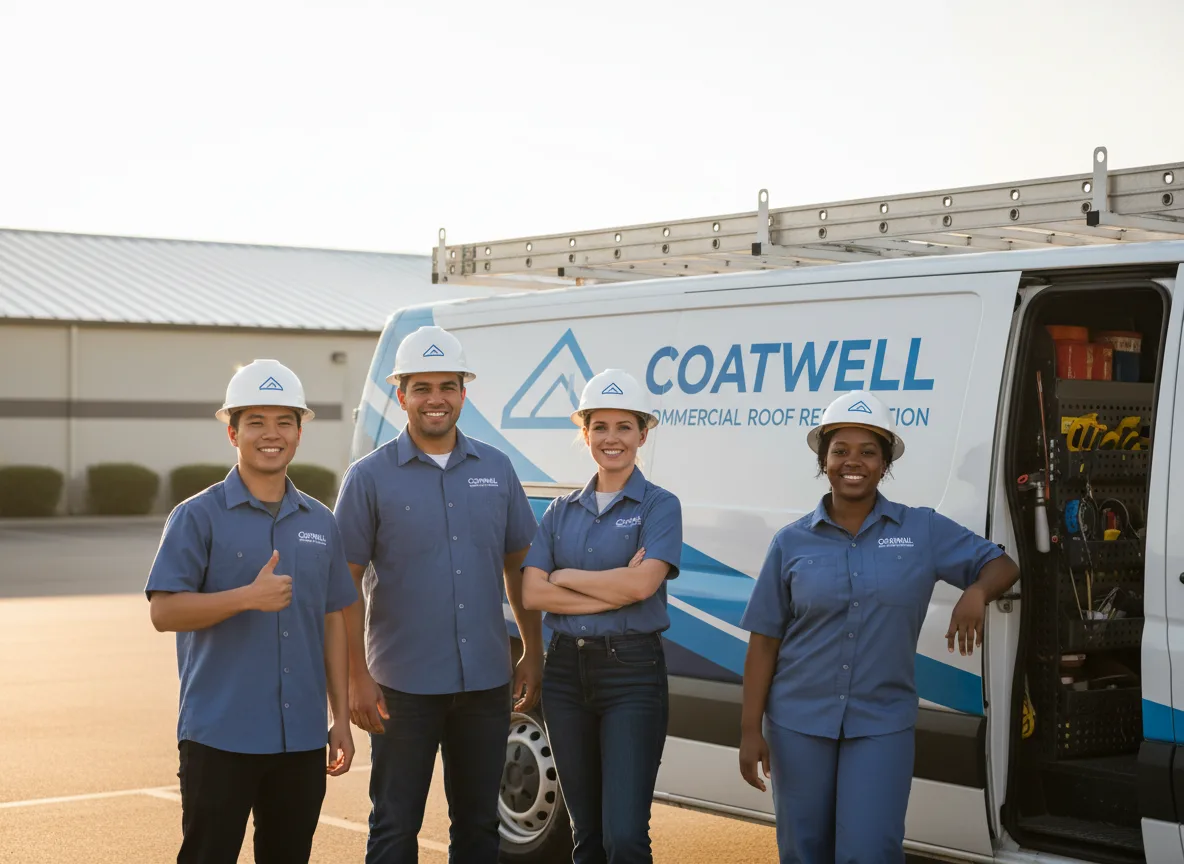 Commercial roof coating company in Ludell, KS