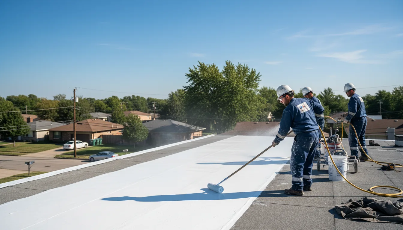 Commercial roof coating in Ludell, KS near me